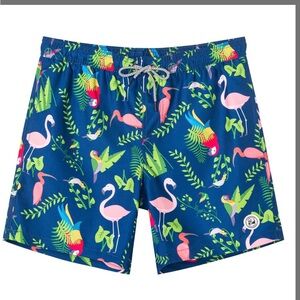 SURF CUZ Volley Shorts Swimming Trunks Quick Dry Swim Shorts,Tropical Animal S